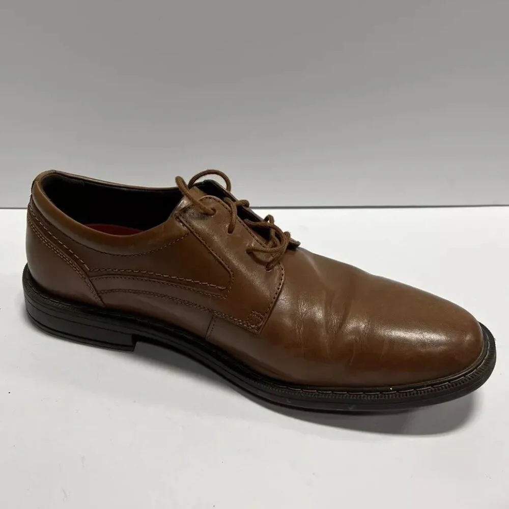 Rockport Men's Tanner Plain Toe Oxford Brown Size 11.5 WIDE